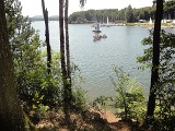 Boot gahren auf dem Bostalsee